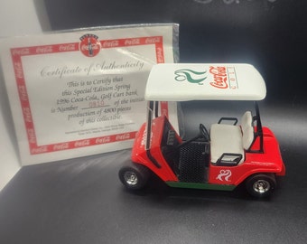 Coca-Cola 1996 ペダルカー型 置物 Coca Cola Golf Cart, 1996 With Certificate - Etsy