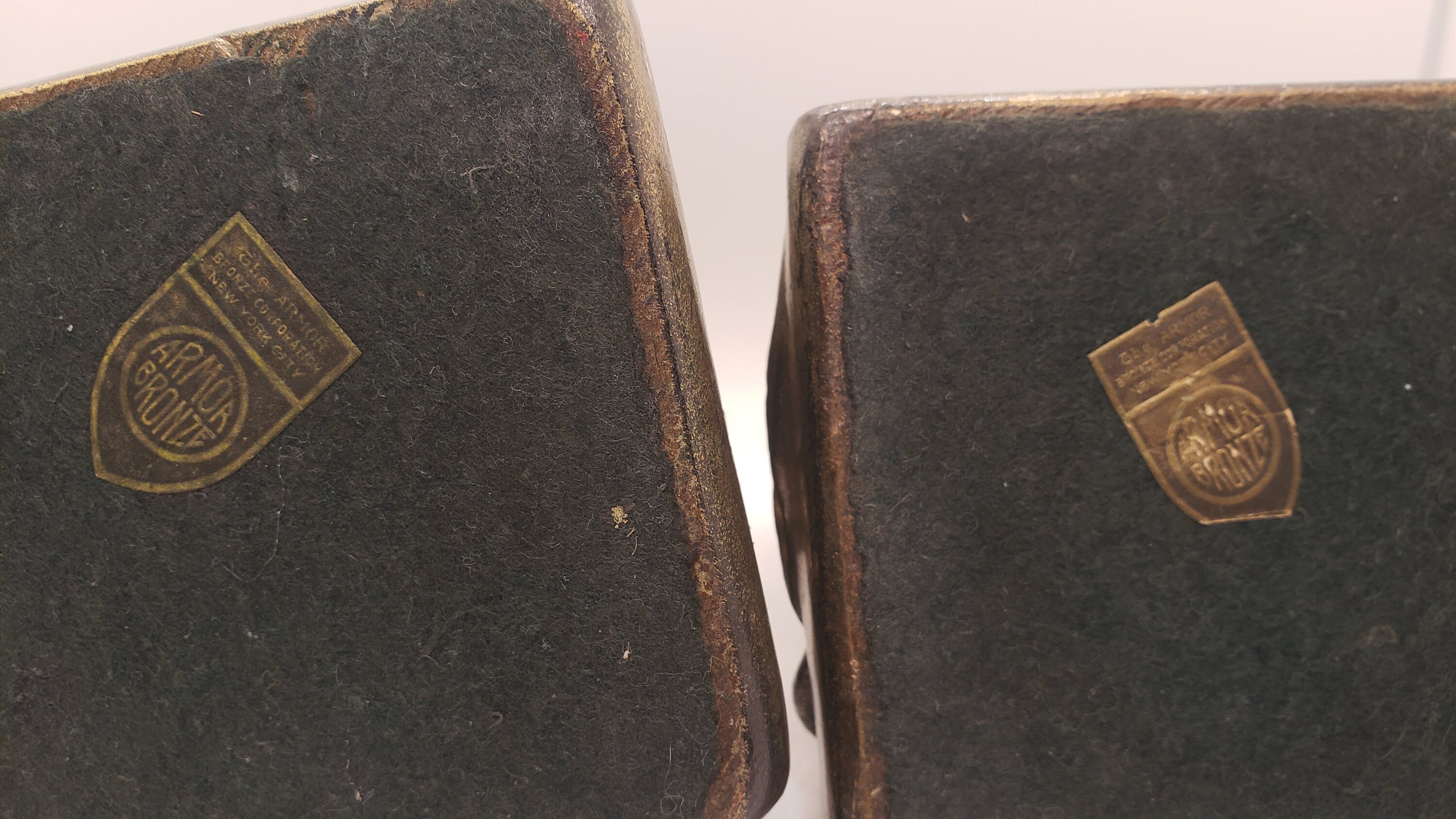 Armor Bronze Bookends, Darby and Joan, 1925 Etsy