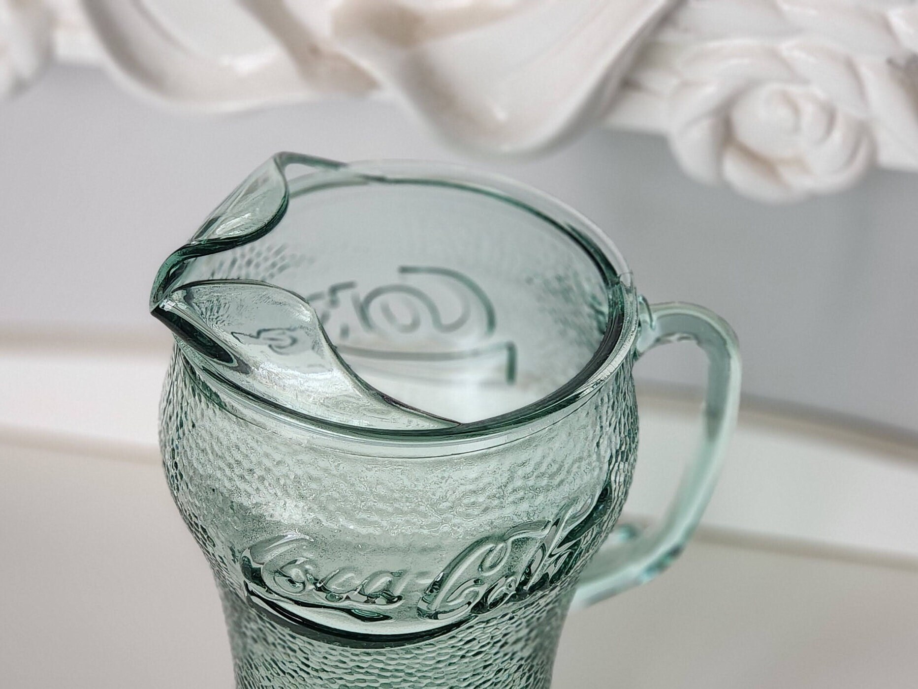 Coca Cola Glass Pitcher With Drinking Glass - Etsy