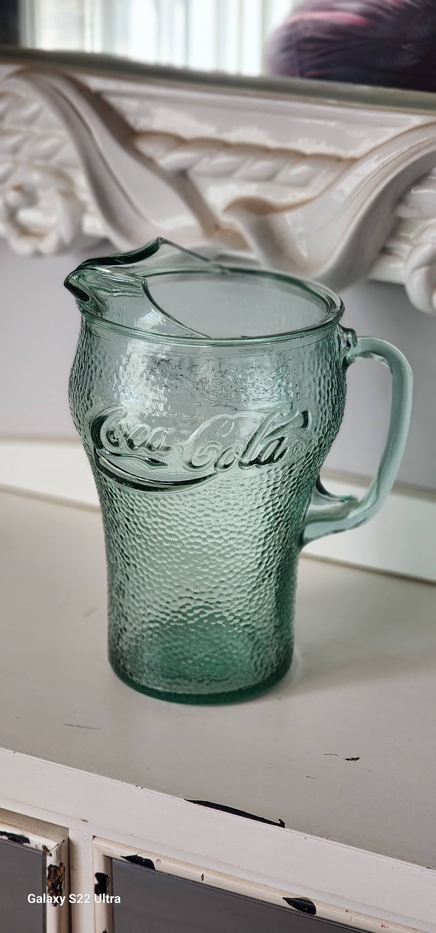 Coca Cola Glass Pitcher With Drinking Glass - Etsy