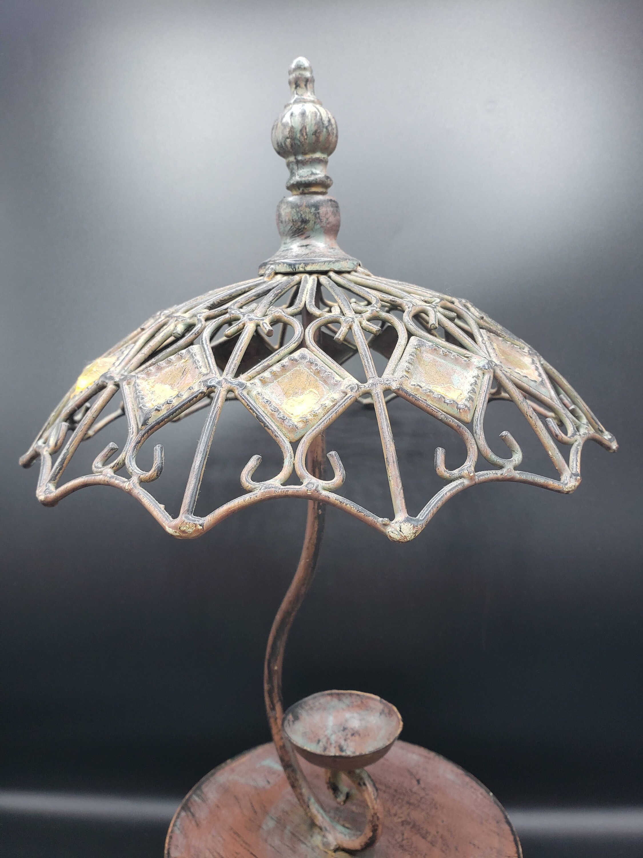 Metal Decor Primitive rustic Umbrella shape Stand Etsy