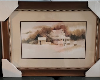 Beckett Farm Lithograph By Albert Swayhoover