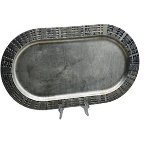 Pewter Tray 18.5&quot; Oval, Wilton, Mount Joy PA, Vintage