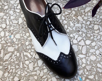 black white shoes