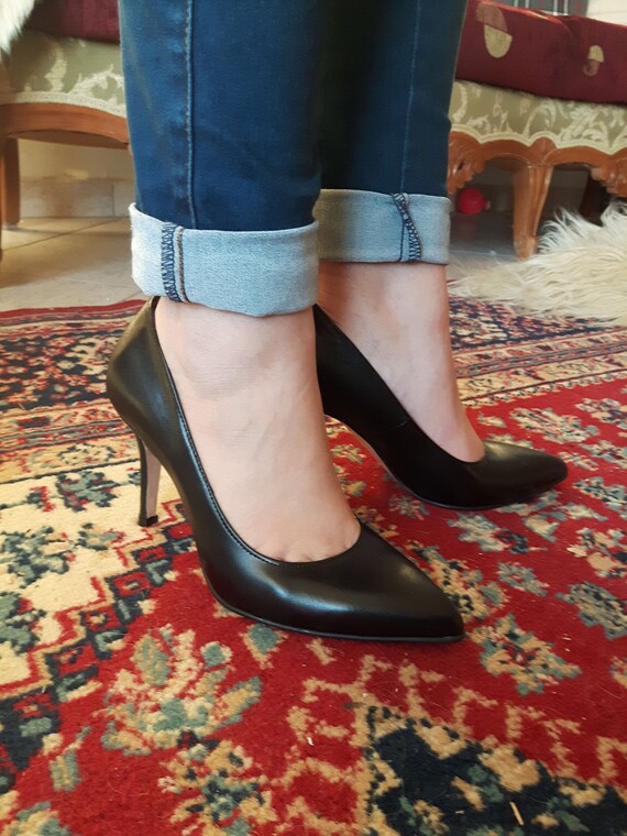 Décolleté classiche scarpe in pelle con tacchi alti scarpe | Etsy Italia