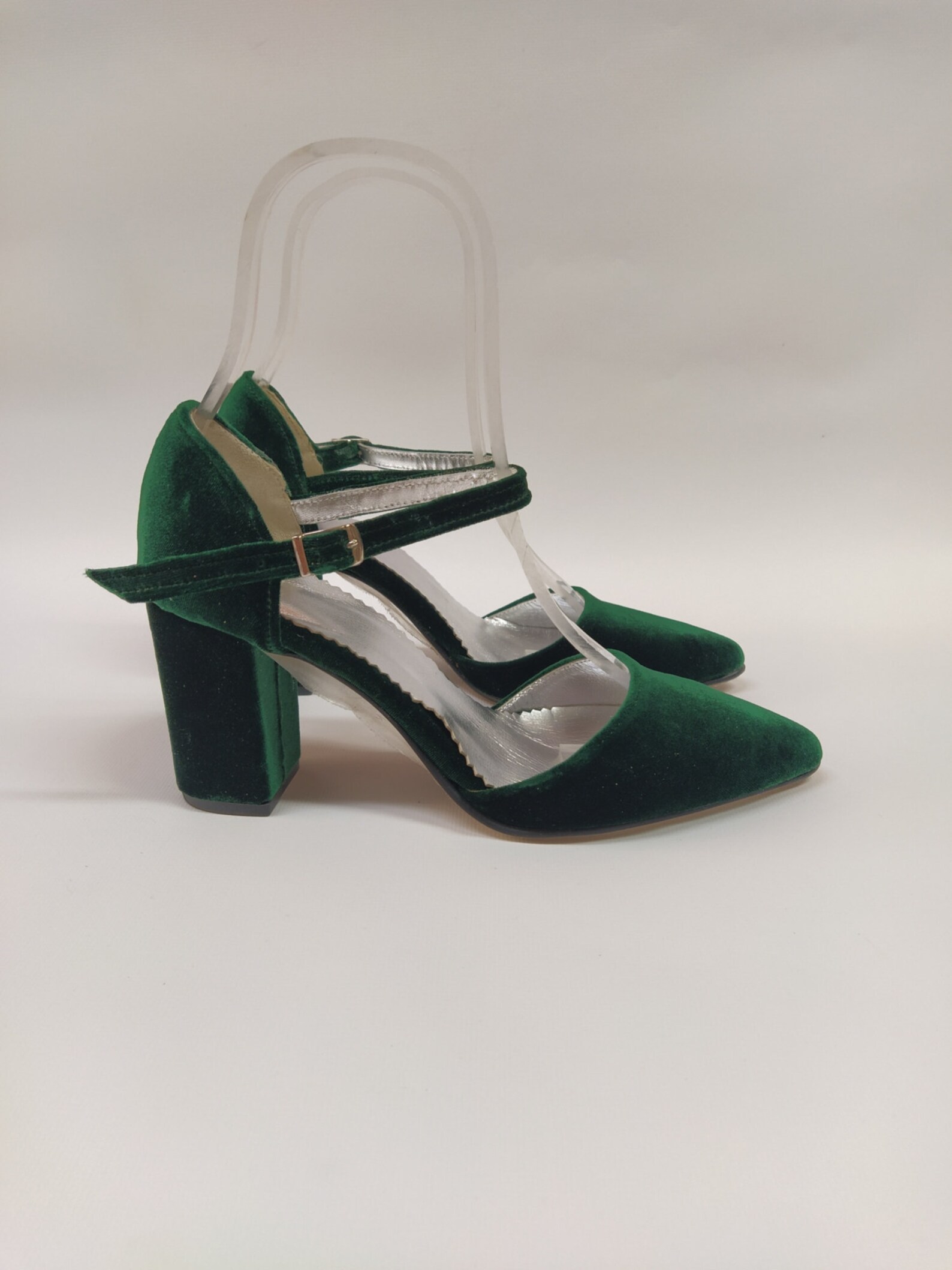 emerald green suede heels