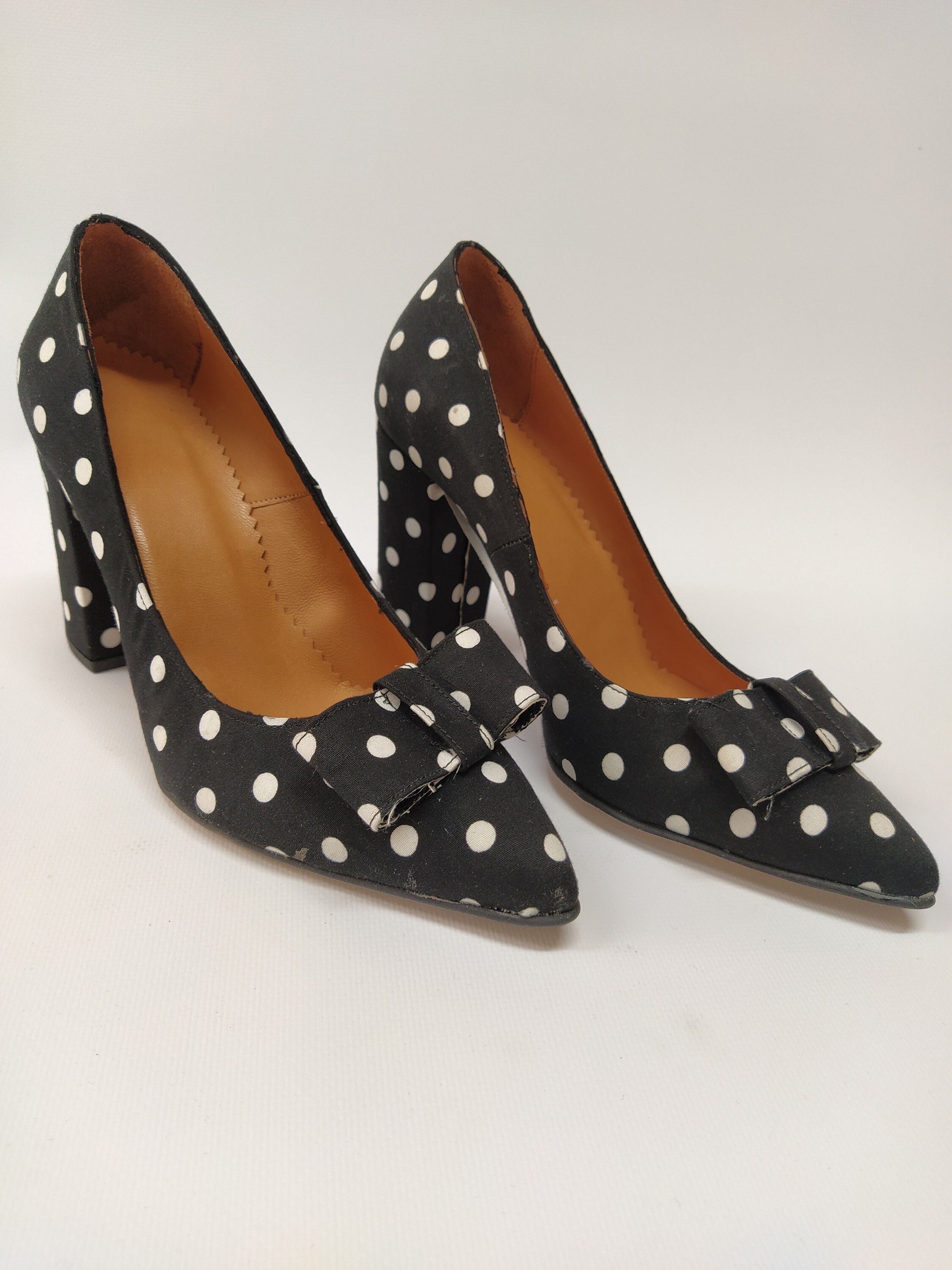 Spotty handmade shoesFabric polka dot women shoesBlack Etsy
