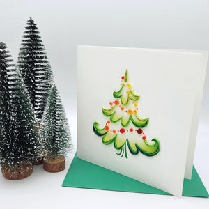 Quilling Weihnachtskarte Tannenbaum 1 - Weihnachtsbaum - Handmade Card - Papierkunst