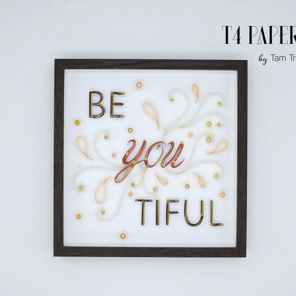 Quilling Paper Art BEYOUTIFUL Walldecor Unique Gift Calligraphy