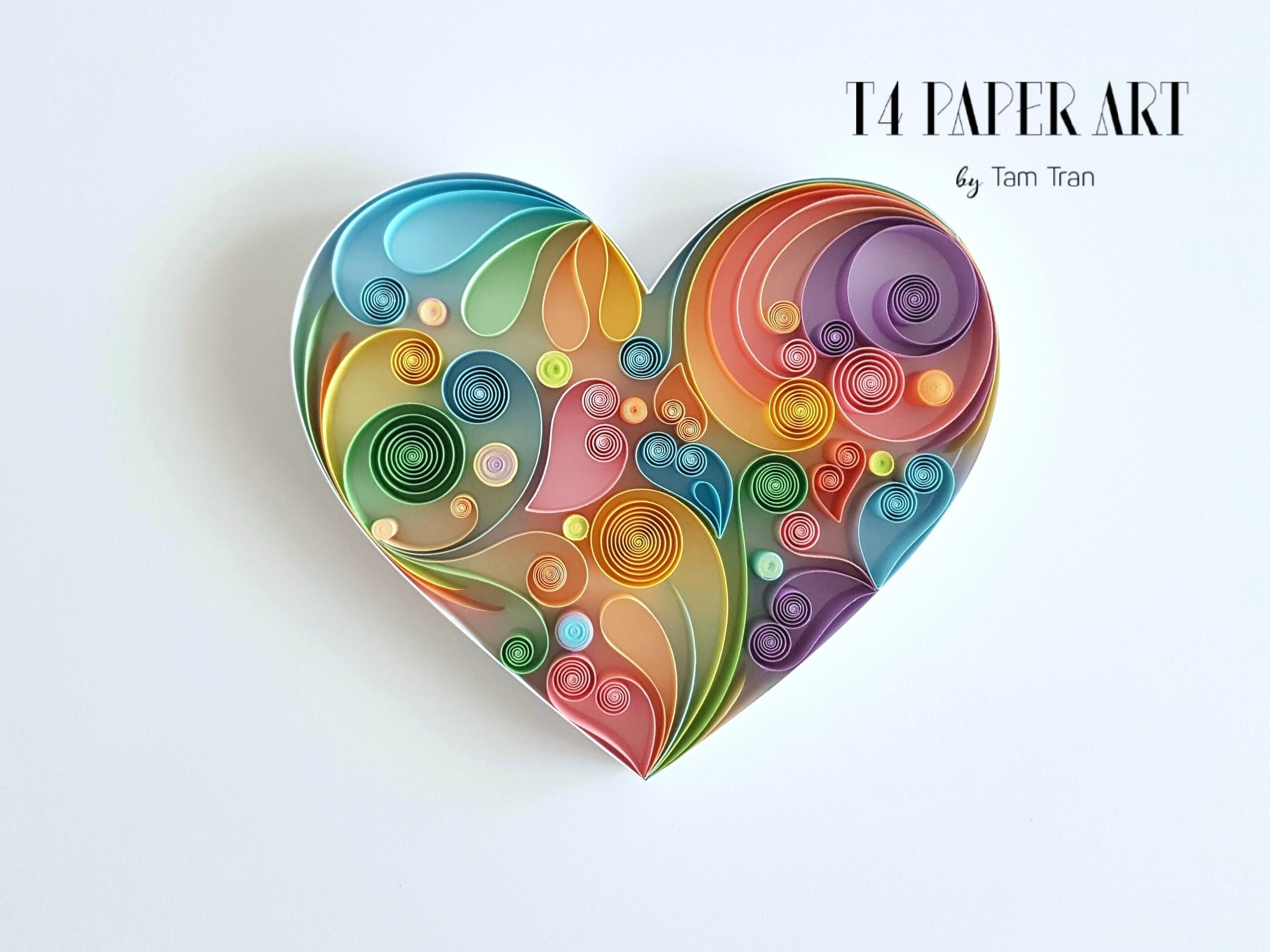 Quilling "Sweetheart" with frame - wall decoration - gift for her - wedding gift - anniversary gift - paper anniversary