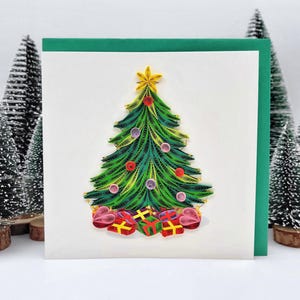 Quilling Weihnachtskarte Tannenbaum 4 - Weihnachtsbaum - Handmade Card - Papierkunst