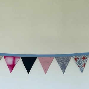 Handmade Fabric Bunting Wedding Garden Campervan Fete Party Outdoor Indoor Garland Birthday Gift camping Tent Caravan Holiday Bedroom