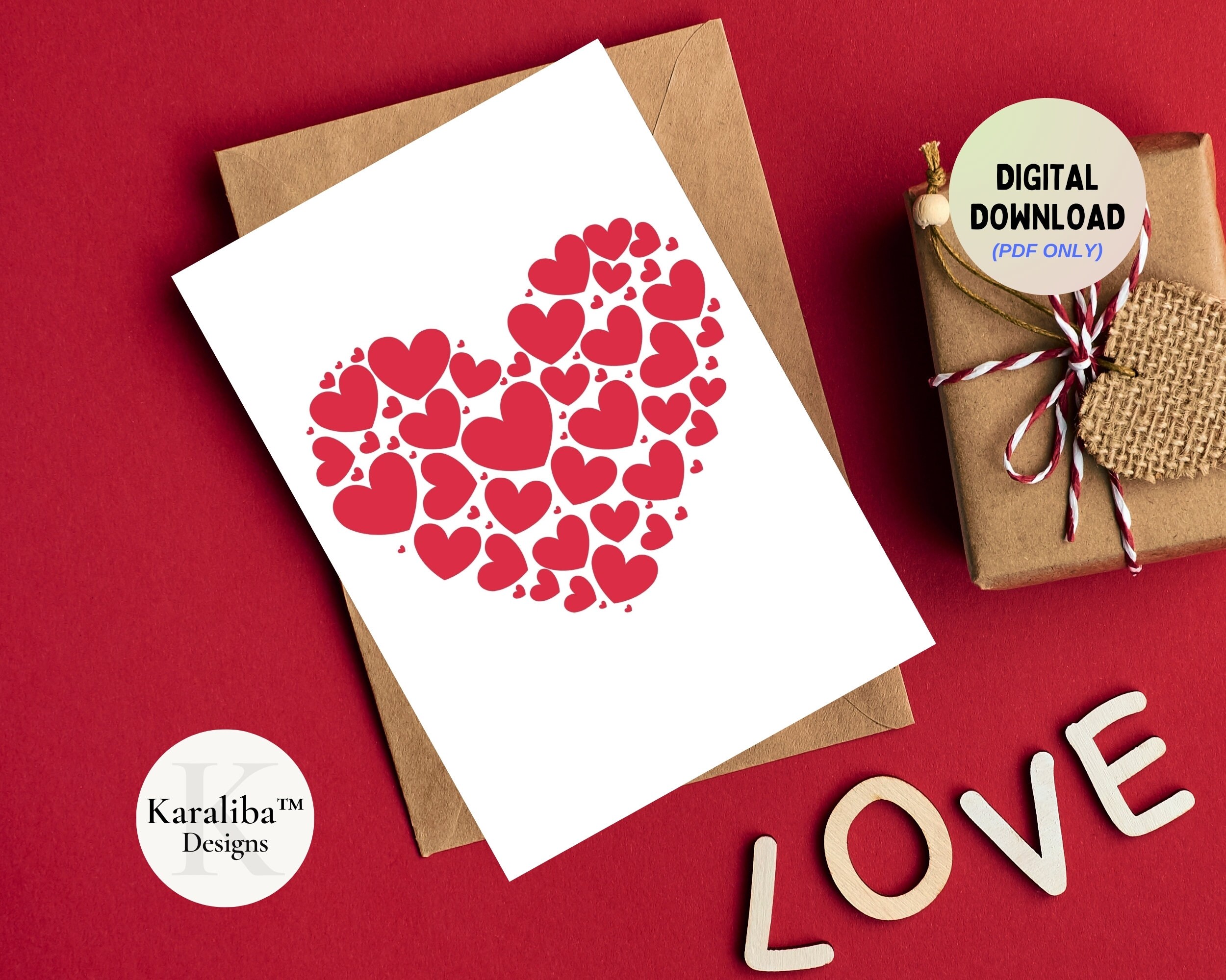 LOVE - HEARTS Bundle (10) - Printable Cards - Instant Download - Etsy