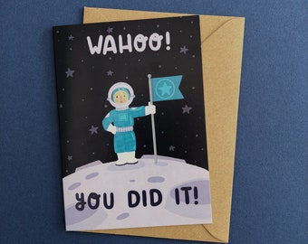 Wahoo! You did it! | congratulations card | well done card