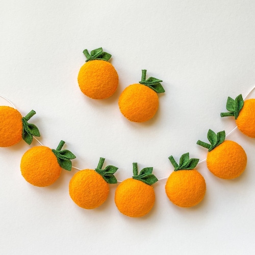 Clementine Baby Mobile Felt Orange Crib Mobile Nursery Decor Etsy
