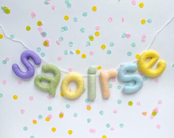 Felt Name Banner for Nursery, Felt Name Garland