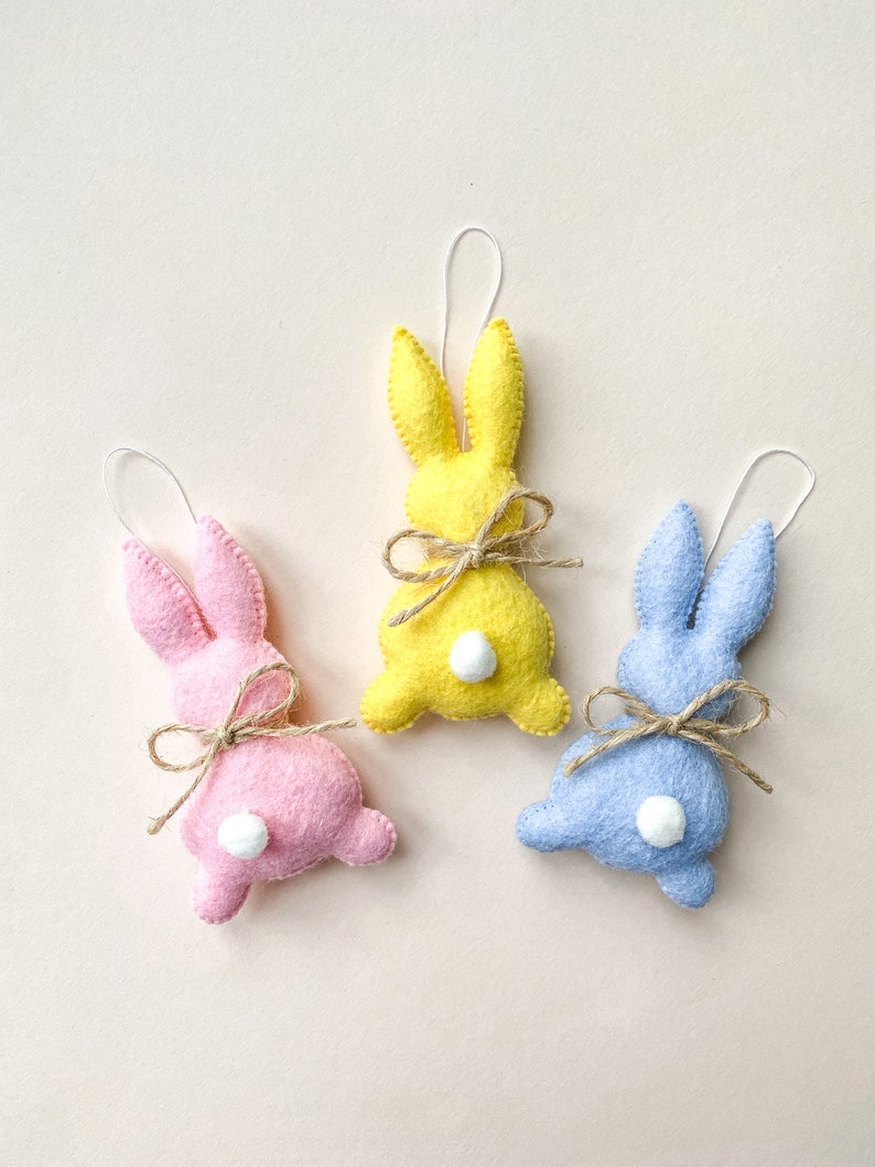 Felt Bunny Ornament Easter image 3