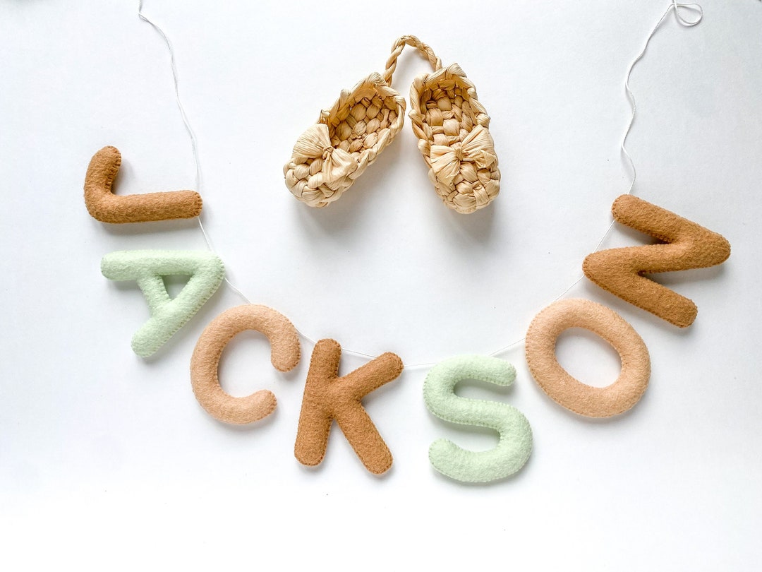 Felt Name Banner Garland for Nursery Decor Etsy