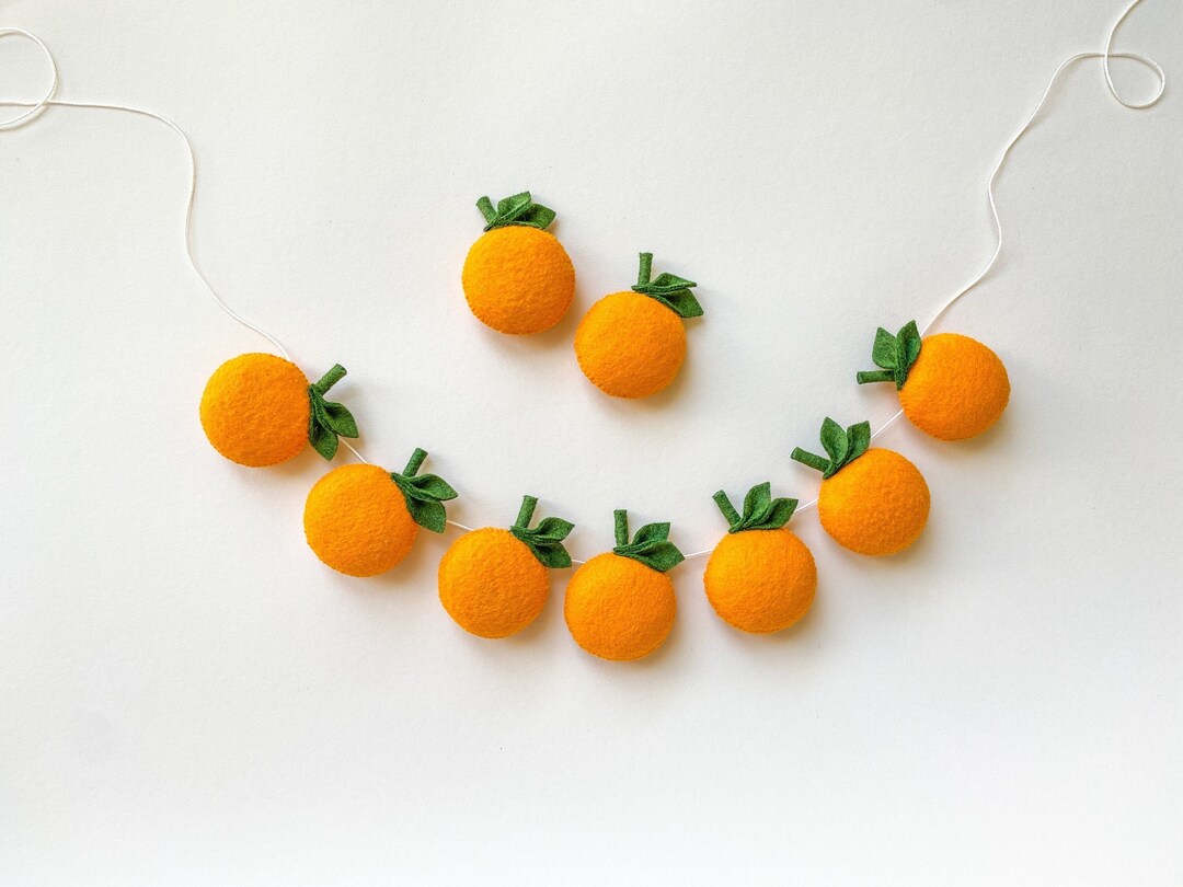 Felt Clementine Garland Nursery Decor for Baby Little Cutie Etsy