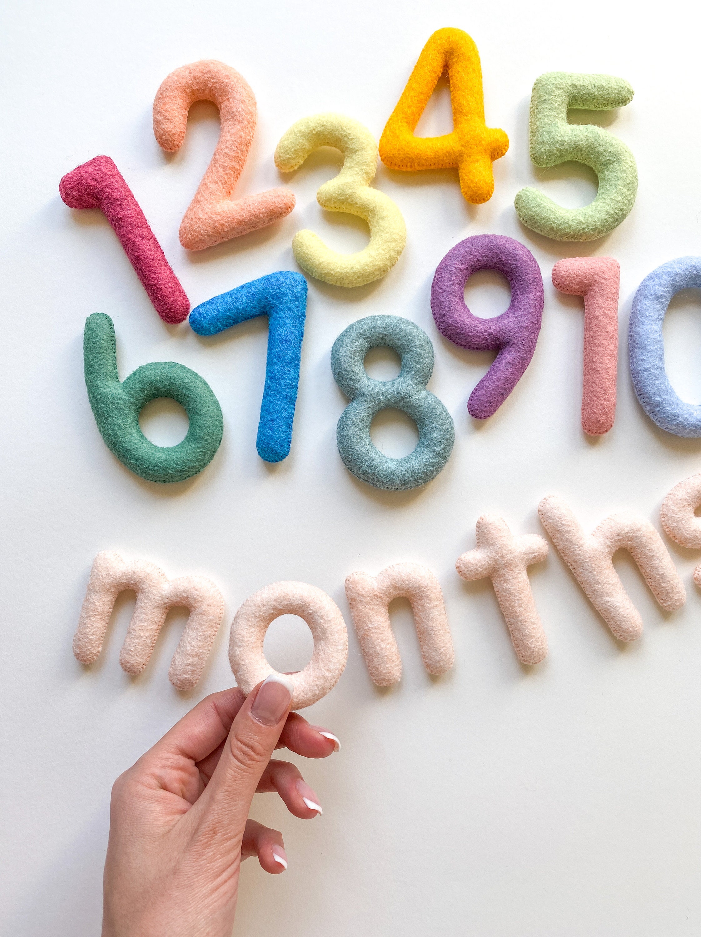 Felt Baby Milestone Numbers: Custom Photo Prop - Etsy