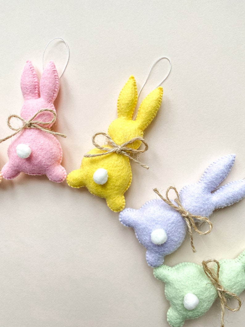 Felt Bunny Ornament Easter image 5