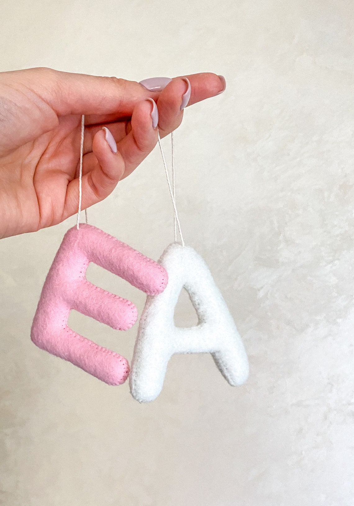 Christmas Felt Letter Ornament / Pesonalized Stocking Initial Etsy