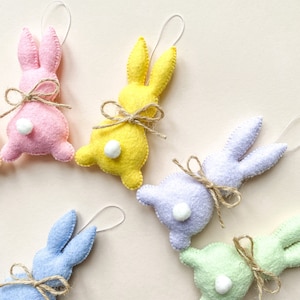 Felt Bunny Ornament Easter image 1