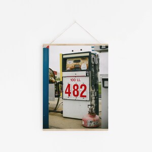DIGITAL DOWNLOAD - Airport Vintage Fuel Pump Photography Print - Aviation Photography - Airplane Art - Vintage Flying - Airport Decor