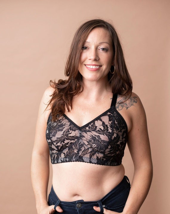 Custom Made Minimal Lace Bralette Made to Order, Wire Free, Full Coverage,  Supportive Comfortable, Everyday Wear, Gift for Her -  Canada