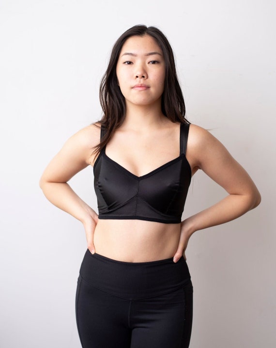 Custom Made Minimal Solid Bra Made to Order, Wire Free, Full