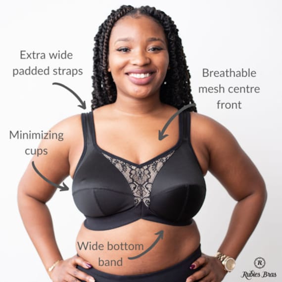 Custom Made Maximum Solid Bra Made to Order, Wire Free, Full Coverage,  Supportive Comfortable, Everyday Active Wear, Gift for Her -  UK