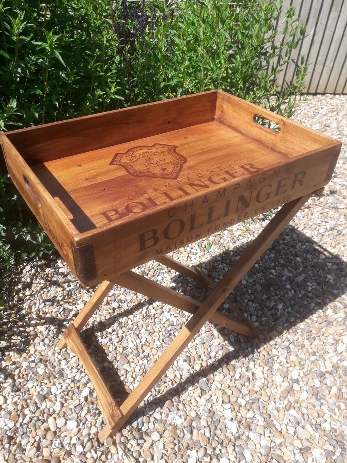 Wood tray tables with stand deals