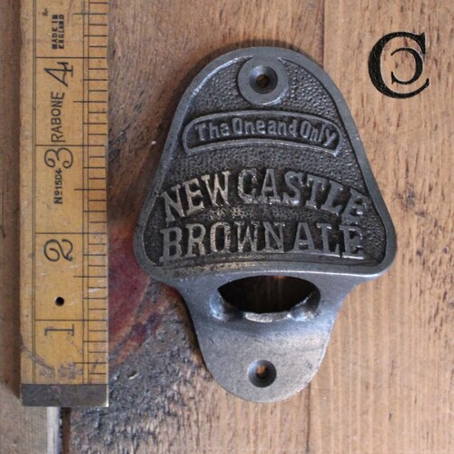 Antique Iron Wall Mounted Bottle Opener Newcastle Brown Ale Etsy