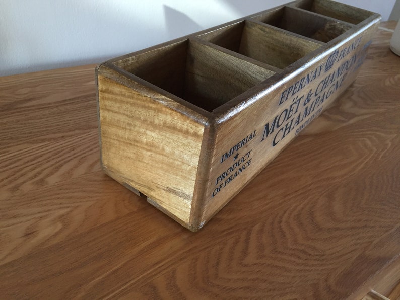 Retro wooden storage box wine rack solid hardwood irish Etsy
