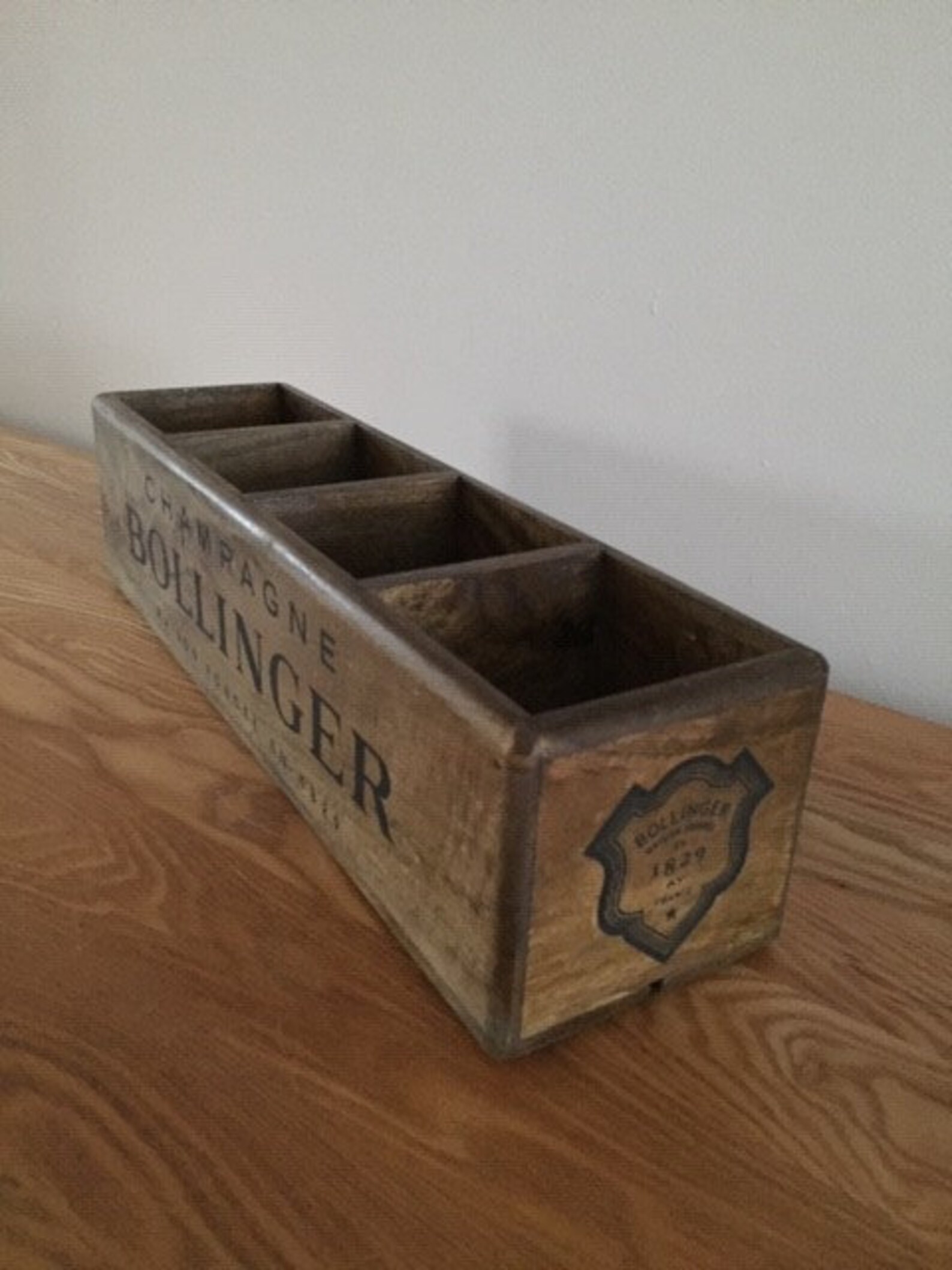 Retro wooden storage box wine rack solid hardwood finest Etsy