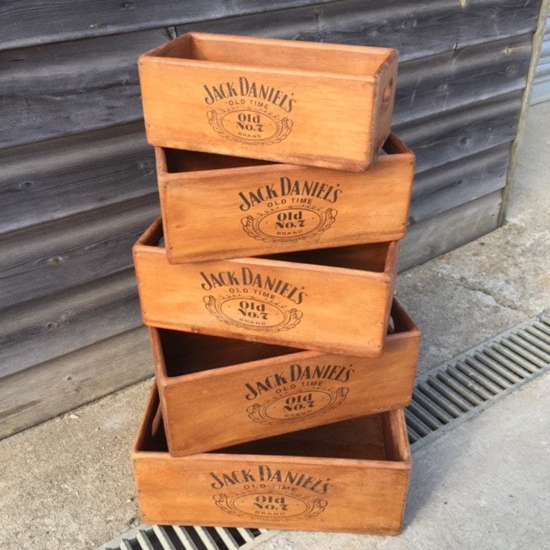 Solid Wooden Storage Boxes With Handles 5 Sizes JD Whiskey Etsy UK