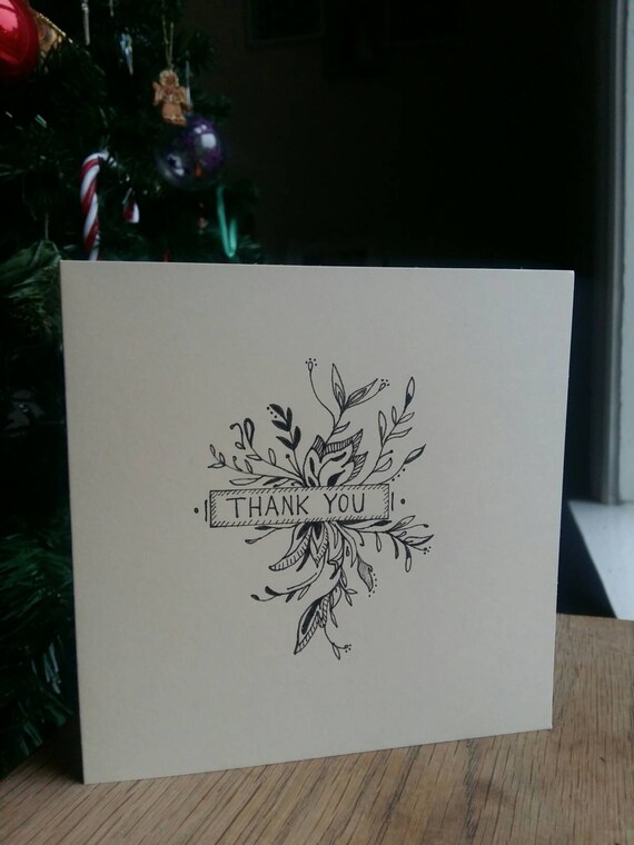 Personalised Greeting Card Hand Drawn Greetings Card Floral Etsy