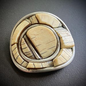 Vintage Sterling Silver Antler Brooch: Handcrafted Abstract Western Jewelry