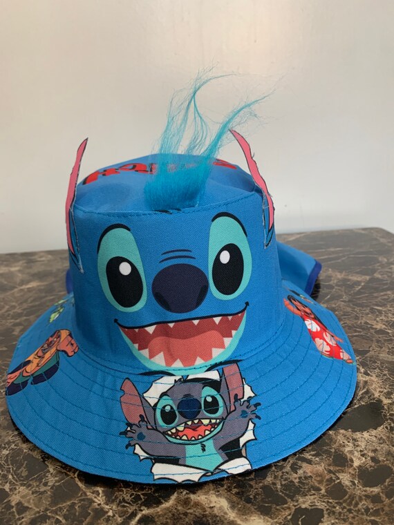 Lilo and Stitch Disney Bucket Hat With Flapback Etsy