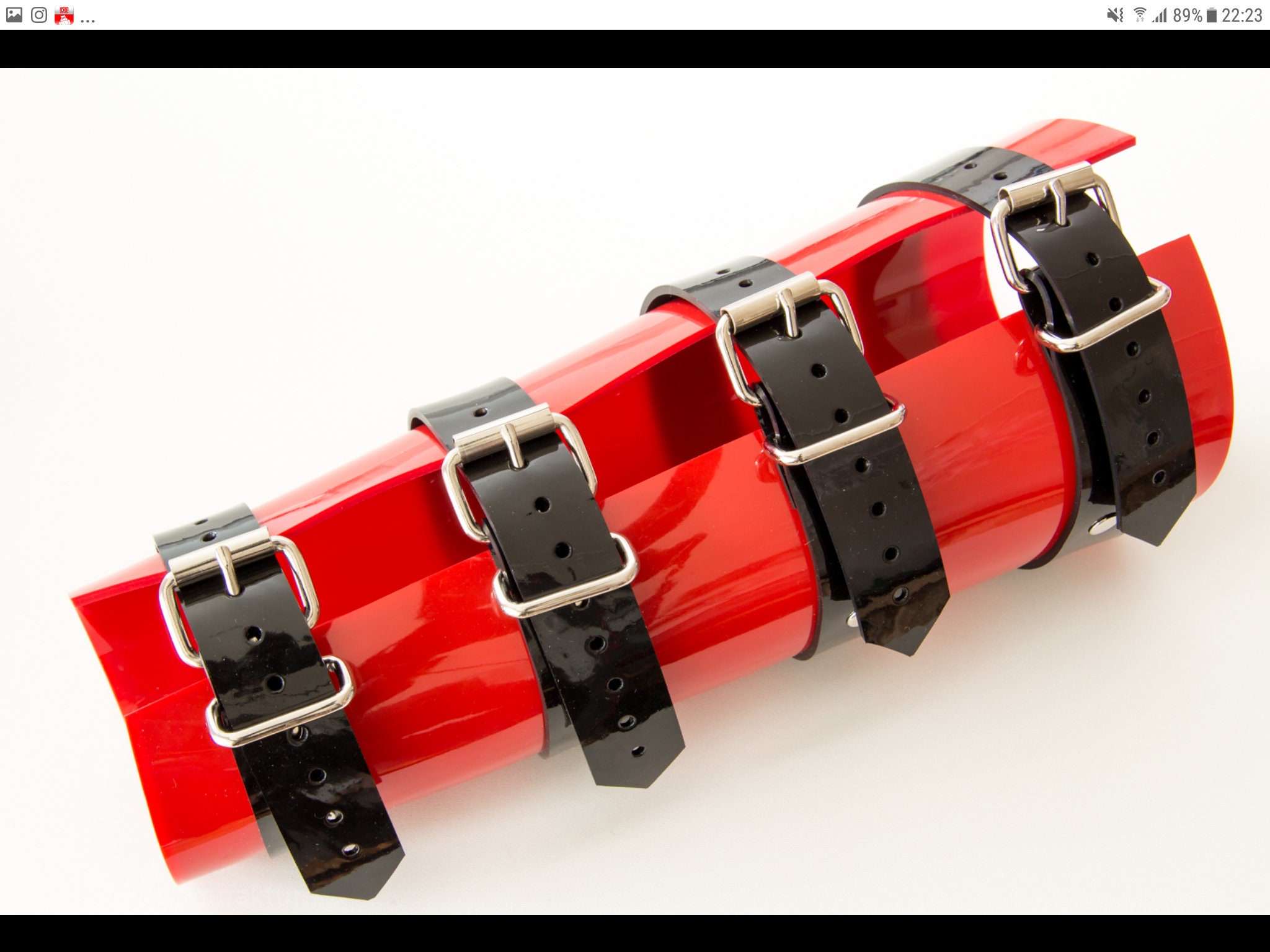 Arm Cuffs Made of Colored PVC With Snap Hooks Bondage Latex Restraints ...