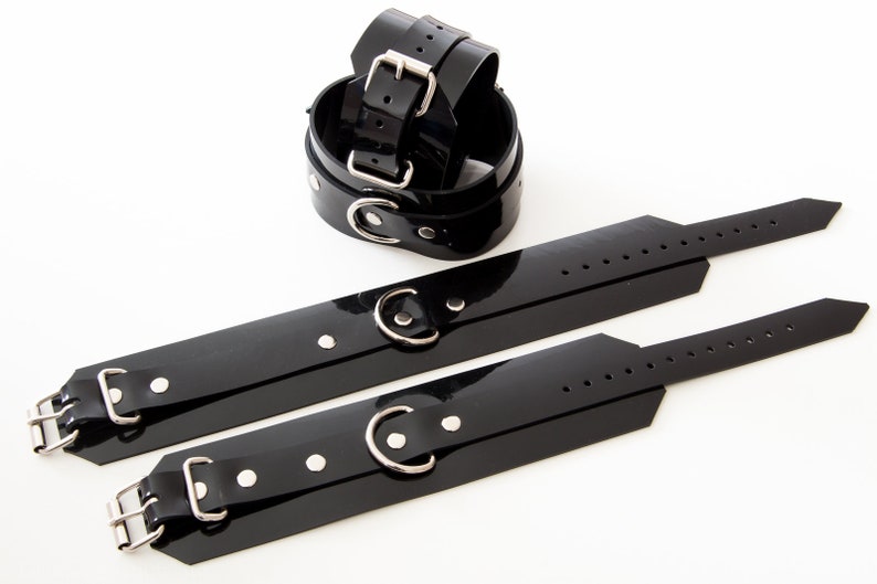 Hand and Foot Cuffs Made of Colored PVC, Bondage Set, Latex - Etsy