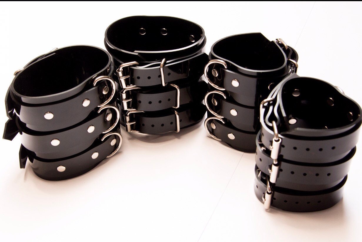 Hand and Ankle Cuffs 10 Cm Wide Made of Colored PVC Restraint - Etsy