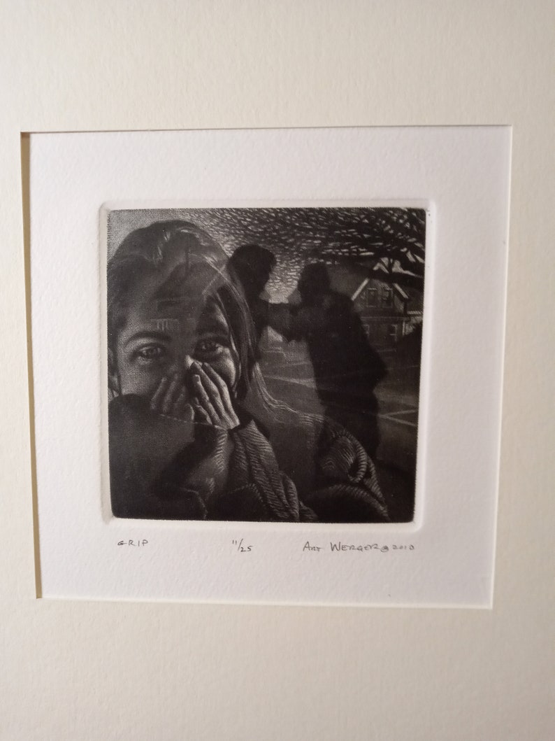 Art Werger american B. 1955 grip Mezzotint Etsy