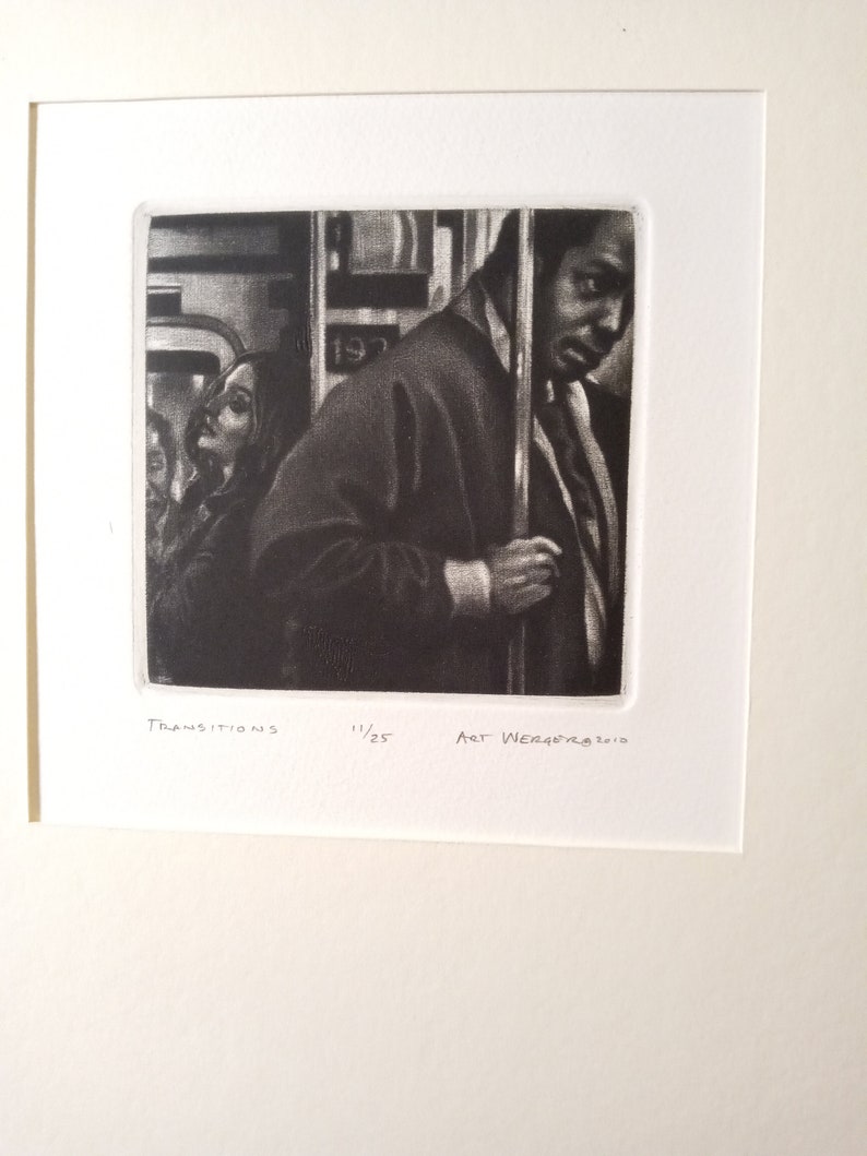 Art Werger american B. 1955 transitions, Mezzotint, 2010, Pencil Signed