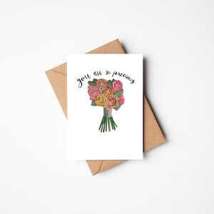 Festa della mamma, carta sei così preziosa, carta preziosa, carta di affermazione, carta a6, carta di incoraggiamento, carta di auguri d'amore diffusa, preziosa