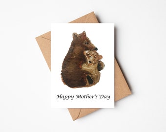 Happy Mother’s Day card, Mother’s Day card, mama bear card, mama bear, Mothers day bear card, cute mothers day card, card for mum, mum day