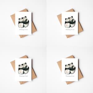 Jeu de quatre cartes Pensée à vous, Jeu de cartes de sympathie, Jeu de cartes Désolé pour votre perte, Jeu de perte d'animal de compagnie, Jeu de cartes Réfléchi