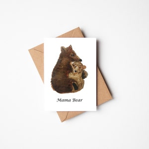 Mama Bär Karte, süße Mama Karte, Karte für Mama, Muttertag Bär Karte, Geburtstagskarte für Mama, Babyshower Karte, neue Mama, besondere Mama Karte