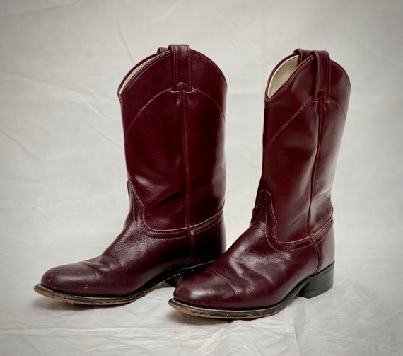 Vintage 1970's Laredo 6.5 M Roper Leather Cowboy B