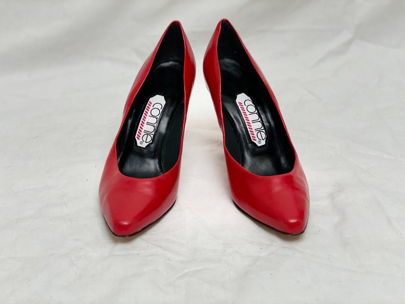 red vintage pumps
